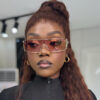 oly-461e48d2e79e308b8540ee343f71e345 Wholesale Trendy Futuristic Metal Sunglasses UV400 Black Frame Grey Lens Fashion Accessory