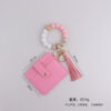 oly-461f28411ed6dc8035c613c471789a24 Wholesale Silicone Keychain Trendy Car Key Accessory Decorative Key Ring for Women Pink Boutique Resale