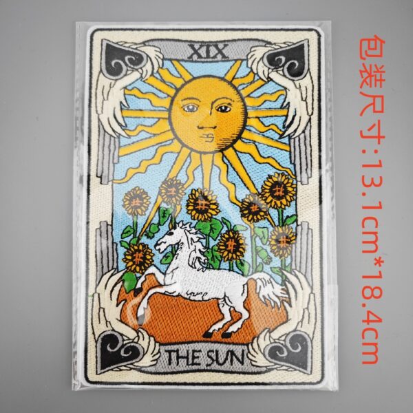 oly-461fe8dd496502a68f88bc44e8bc0755 Wholesale Polyester Thread Embroidered Tarot Card Iron-On Patches Decorative Accent for Clothing DIY Accessory