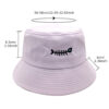 Wholesale Unisex Retro Fishbone Embroidery Bucket Hat Sun Protection Casual Style Boutique