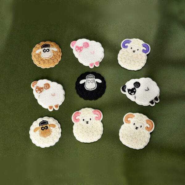 oly-462d6cece6a762e94d381419e86340e4 Wholesale Cute Sheep Embroidery Patch DIY Towel Decoration Fashion Accessory