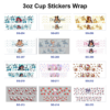 Wholesale 8pcs Kawaii Little Girl 3oz Cup Stickers Wrap OLY Exclusive