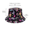 oly-4663feb8506aeba7e9d4185b0487364d Wholesale Trendy Geometric Graffiti Fisherman Hat Wide Brim Sunscreen Women Fashion Accessory