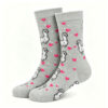 Wholesale Cotton Mid Calf Socks with Animal Print Design Trendy Unisex Casual