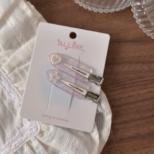 32# pink pearl seamless clip-2pcs