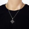 Wholesale Stainless Steel Antique Silver Men's Pendant Necklace Viking Celtic Knot Design