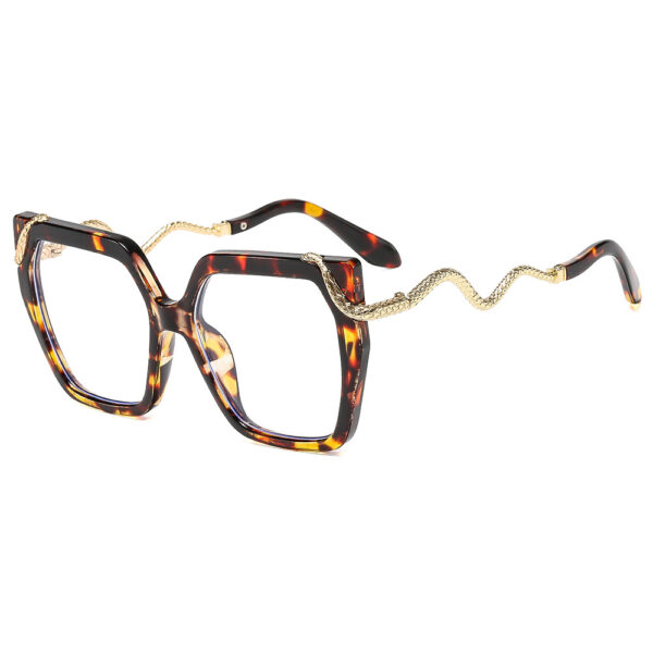 oly-469ed204a48f91a4427775fa2306916b Wholesale Black Frame Grey Lens Square Sunglasses Snake Temple Women Trendy