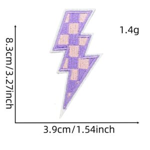 Plaid lightning cloth sticker 12#