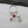 Wholesale Stylish European Style Wine Bottle Keychain Alloy Car Key Accessory