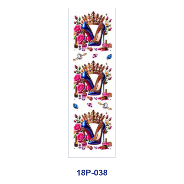 Wholesale 2/8/16pcs UV DTF Stickers Rose High Heels Crown Perfume Diamond Star Pattern Pen and Bookmark Stickers