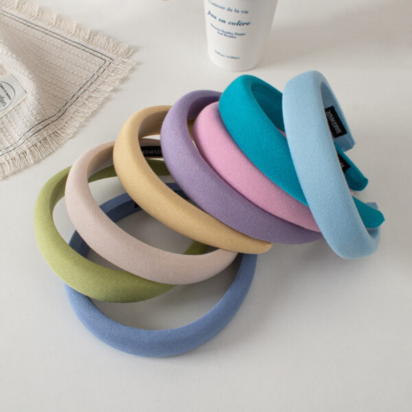 oly-46b8c5db88545aab9bf36f9bde341f3d Wholesale Cloth Hair Headband Korean Style Simple Design Sky Blue Everyday Fashion Accessory