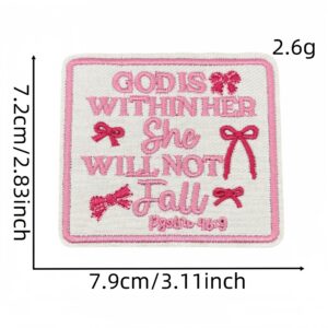Pink english fabric patch 10#