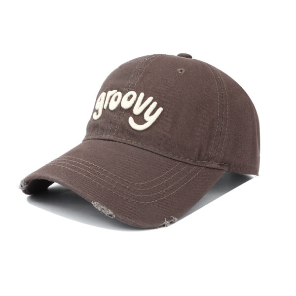 oly-46df36b80d2f3a5c2aaa54a9ad25bf58 Wholesale Embroidered Distressed Baseball Cap Retro Style Casual Sun Hat for Women Men