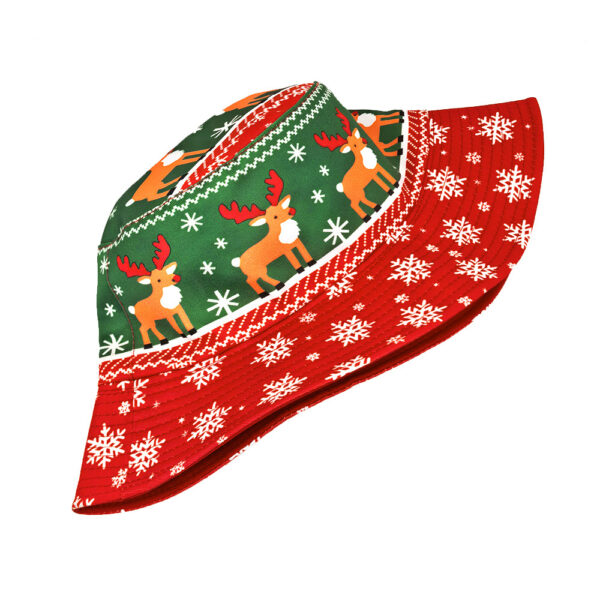 Wholesale Christmas Printed Bucket Hat Chic Fashion Accessory for Gift or Boutique