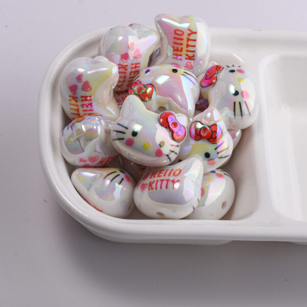 Wholesale Acrylic Printed Design Loose Beads Fashion Accessory DIY Craft Supply for Bag Charm Phone Chain Boutique Resale OLY Exclusive