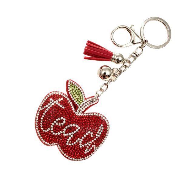 Wholesale Design Rhinestone Letter Keychain, Red Tassel Bag Charm, Boutique Resale Gift