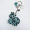 Wholesale Yellow Rhinestone Cartoon Snail Keychain Fashion Decorative Accessory