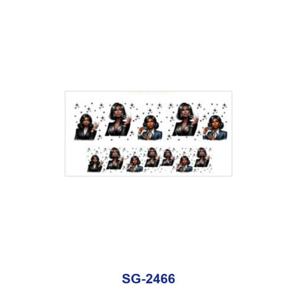 Wholesale 8pcs Mixed Beauty Fashion Cartoon Character Print 3oz Cup Stickers Wrap OLY Exclusive