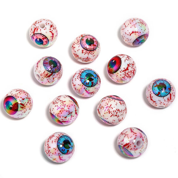 oly-476060bf933a986a0d5e1ec4572b9bd0 Wholesale Fashion Acrylic Evil Eye Beads Halloween DIY Loose Beads for Jewelry and Phone Chain Craft Supply