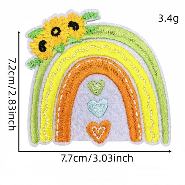 oly-47645fc487036407d54df031c55e075c Wholesale Sunflower Embroidered Iron-On Patches Set 8pcs Decorative Accent for DIY Clothing