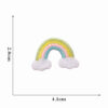 Wholesale Modern Cartoon Rainbow Embroidery Patches 17pcs Self-Adhesive for Clothing Decoration Craft Supply