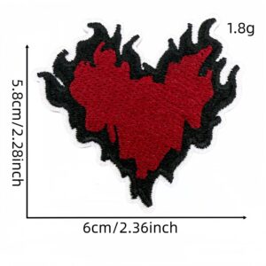 Flame love cloth sticker 7#