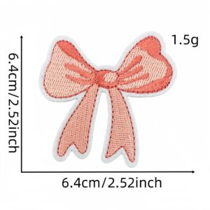 Pink bow cloth patch 9#