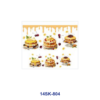 Wholesale 2/4/8pcs Gourmet Pastry Dessert Print Mini Cup Keychain Sticker