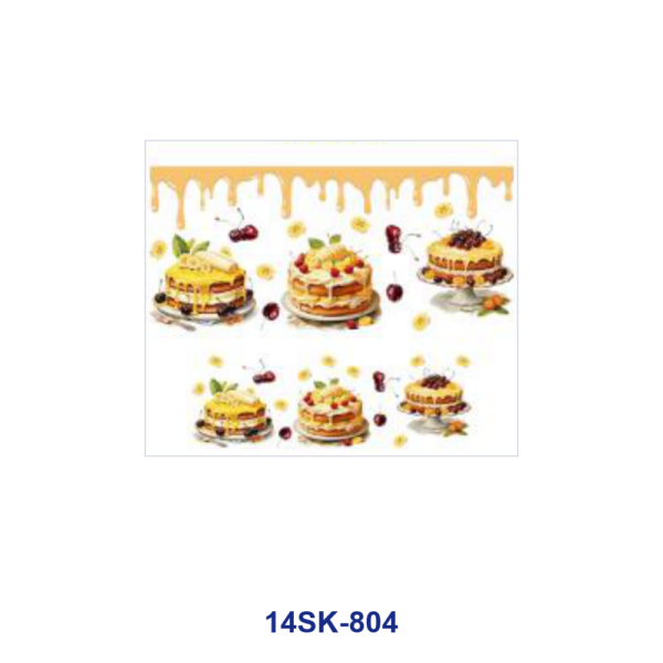 Wholesale 2/4/8pcs Gourmet Pastry Dessert Print Mini Cup Keychain Sticker