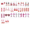 oly-478ff32979dbcbd9deefd4da746db059 Wholesale Stylish Acrylic Heart Envelope 2D Earrings Valentine's Day Fashion Accessory Gift