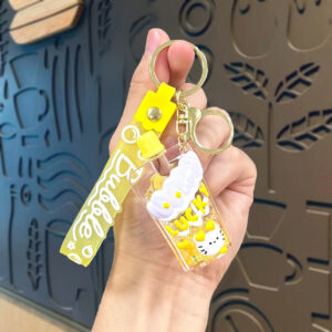 Oil-filled bubble luminous jelly bottle-yellow / Single opp bag packaging