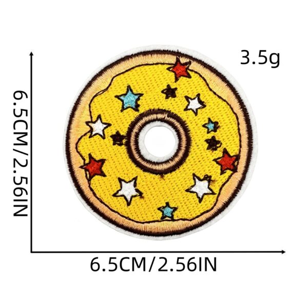 oly-47c79a02376734806274213bd1f7dea8 Wholesale Polyester Thread Colorful Donut Iron-On Embroidery Patches for Sweaters