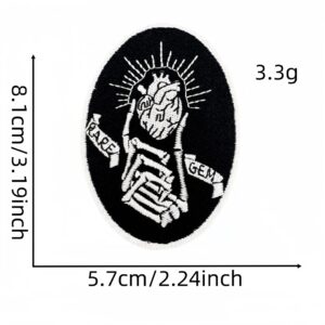 Black skull cloth patch 10#