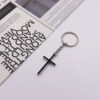 Wholesale European Style Black Cross Keychain Fashion Accessory for Men Gift