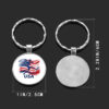 Wholesale Metal Flag Keychain Football Fan Bag Charm Decorative Accessory