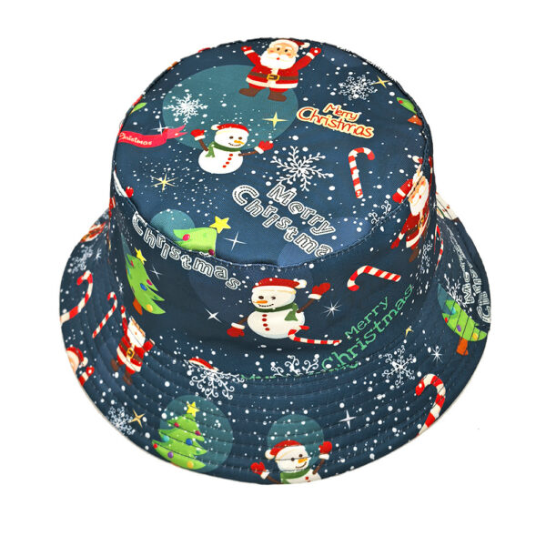 oly-47eb62104682c0a167a5b34ec5718cf8 Wholesale Fashion Christmas Fisherman Hat Snowman Print Sun Protection Bucket Hat Trendy Resale Item