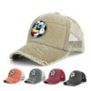Wholesale Vintage Washed Denim Baseball Cap Windproof Trendy Street Style Hat for Casual Everyday Use
