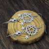 oly-480aca21b29459a0a0f5a9a4b16be3a9 Wholesale Punk Dark Star Crow Pendant Earrings, Zinc Alloy Jewelry Accessory, Halloween Style