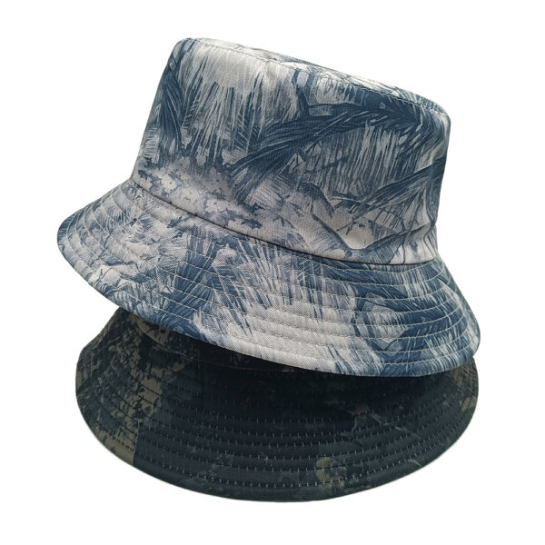 Wholesale Retro Ink Painting Bucket Hat Double Sided Reversible Sun Protection Fashion Accessory