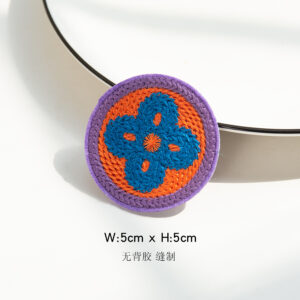 Purple round flower [no adhesive] x814