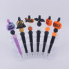 Wholesale DIY Halloween Pumpkin Spider Silicone Bead Pen Craft Supply