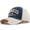 Wholesale Grey Embroidered Baseball Cap Vintage Wash Style Unisex Outdoor Casual Hat