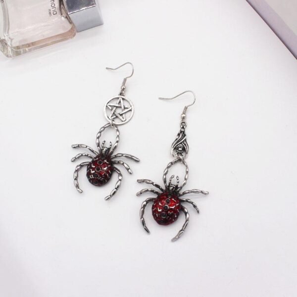 oly-48218be9862fa27ca66b325c0460f5e6 Wholesale Trendy Spider Earrings Halloween Novelty Jewelry Zinc Alloy Fashion Accessory for Party Wear