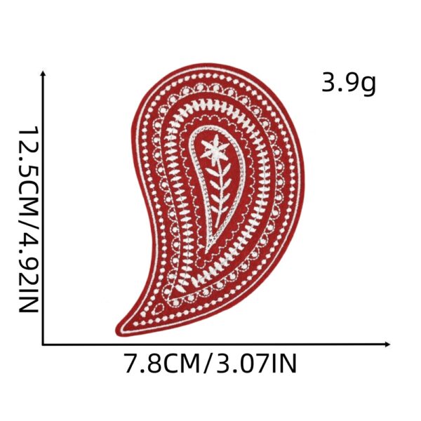 Wholesale Stylish Embroidered Cashew Iron-on Patch Polyester Thread Bag Accessory