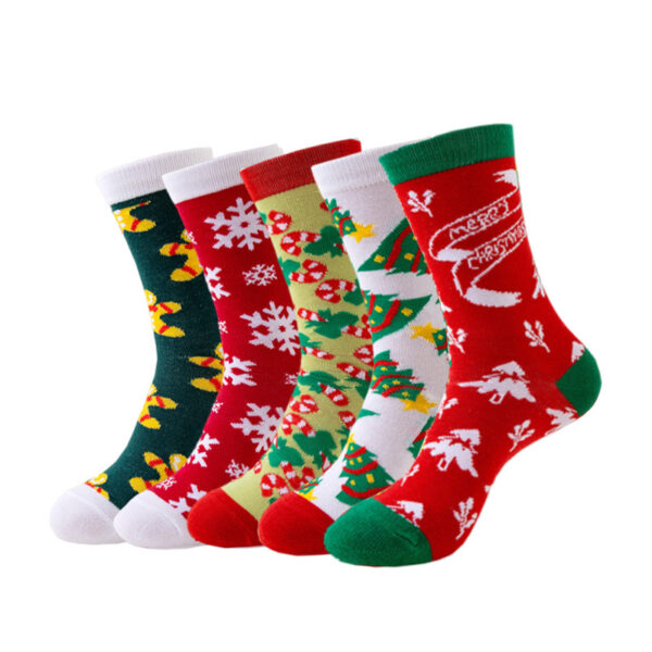 oly-482d8fa98babfc23462bbad8148f7a7e Wholesale Stylish Christmas Socks for Women Cartoon Santa Reindeer Snowman Mid Calf Holiday Fashion Accessory