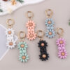 oly-483e8fab75dadaaf52bc0a35ace0ebc1 Wholesale Silicone DIY Beaded Bracelet Keychain Cartoon Flower Decorative Accessory Party Gift