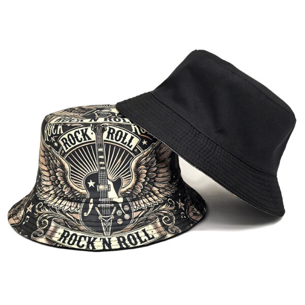 Wholesale Unisex Guitar Print Bucket Hat for Music Festival Outdoor Sun Hat Trendy