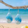 Wholesale Acrylic 2D Drop Earrings Ocean Turtle Starfish Design Jewelry Accessory