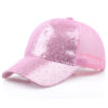 Wholesale Glitter Mesh Baseball Cap Ponytail Hat Summer Sunshade Everyday Trendy