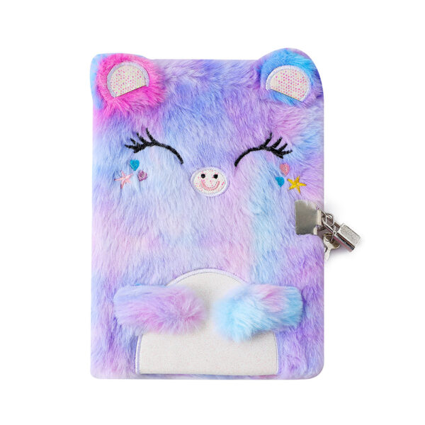 oly-489dd1d0c4c5f5e69de365e5934dd357 Wholesale Plush Lock Diary for Kids Cute A5 Journal Notebook Creative Gift for Boutique Resale